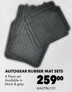 Autogear Rubber Mat Sets 4 Piece Set MA27BK/GY