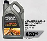 Midas Liquid Gold Fully Synthetic Engine Oil SAE 5W-40 MI5W40-5L