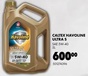 Caltex Havoline Ultra S SAE 5W-40 501274396-5L