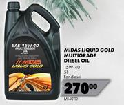 Midas Liquid Gold Multigrade Diesel Oil 15W-40MI40TD-5L