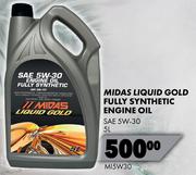 Midas Liquid Gold Fully Synthetic Engine Oil SAE 5W-30 MI5W30-5L