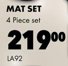 Autogear Floral Set Of Mat Set (4 Piece Set) LA92