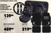Autogear Floral Set Of Seat Cover (6 Piece Set) LA90