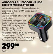 Autogear Bluetooth Hands Free Modulator Kit FM06