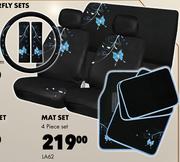 Autogear Butterfly Steering Wheel Cover & Seat Belt Comforter Set LA63