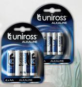 Uniross Akaline Batteries AAA x 4 ULA4AAA