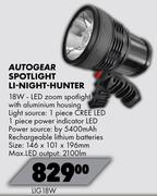 Autogear Spotlight li-Night Hunter LIG18W