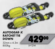 Autogear-X Ratchet Tie Down 32mm x 4.3m, 800Kg LH12M