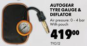 Autogear Tyre Gauge & Deflator TYG12