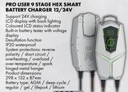 Pro User 9 Stage Hex Smart Battery Charger 12/24V 8 Amp HXP080