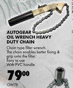 Autogear Oil Wrench Heavy Duty Chain OW78