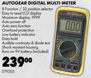 Autogear Digital Multi-Meter DT9205