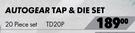  Autogear Tap & Die Set (20 Piece Set) TD20P