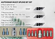Autogear Multi Spline Bit Set (7 Piece Torx Bit Set) SS07C