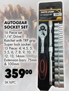 Autogear Socket Set SK16PC