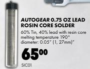 Autogear 0.75 OZ Lead Rosin Core Solder SIC01