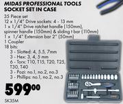Midas Professional Tools (Socket Set In Case) SK35M