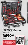 AMPRO Electrical Aluminium Case Tool Set T45911-48 Piece Set