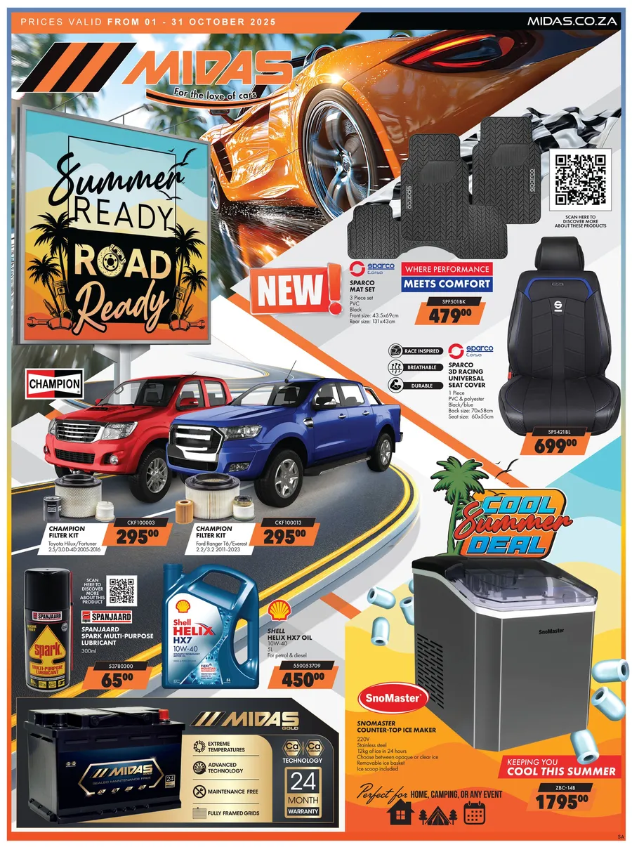 MIDAS : Summer Ready Road Ready (01 October - 31 October 2025)