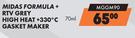 Midas Formula+ RTV Grey High Heat + 330 Degree C Gasket Maker MGGM90-70ml