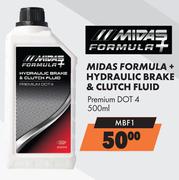 Midas Formula+ Hydraulic Brake & Clutch Fluid MBF1-500ml
