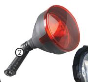 15W T6 LED Up To 1040 Lumens Rechargeable Spotlight Including Red Filter Lens MS4388-D