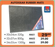 Autogear Rubber Mats 52 x 37cm 800g MA02