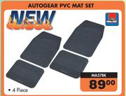 Autogear 4 Piece PVC Mat Set MA37BK