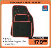 Autogear Carpet Mat Set MA44GY/BE/RD