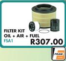 Fram Filter Kit Oil + Air + Fuel FSA1 For Toyota Hilux 2.5 D-4D 4x2 2005-2016-Each