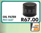 Fram Oil Filter PH11447 For Toyota Etios 1.5 2012 Onwards