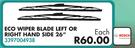 Bosch Eco Wiper Blade Left Or Right Hand Side 26" 3397004938 For Toyota Etios 1.5 2012 Onwards-Each