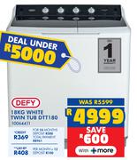 Defy 18Kg (White) Twin Tub DTT180 10064411