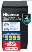 Hisense 14Kg Premium Top Loader WT3K1423UB 10302919