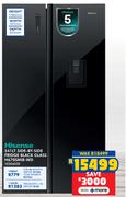 Hisense 541L Side By Side Fridge (Black Glass) H670SMIB-WD 10306058