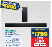 Hisense 2.1 Channel Sound Bar HS2100 10292483