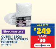 Sleepmasters Queen 152cm Quilted Mattress Protector 10119640