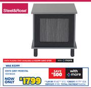 Steel & Rose Onyx Grey Pedestal 10318525