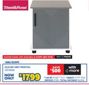 Steel & Rose Glacier Grey Pedestal 10318506
