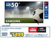 Samsung 50" Crystal UHD 4K 50U8000F 10310129