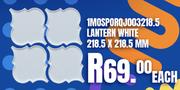 Porcelain Mosaics Tiles 1MOSPORQJ003218.5 Lantern White 218.5 x 218.5 MM-Each