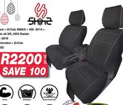 Skinz 6 Pc Front Seat Cover For Isuzu D Single, Extended + D/Cab DMax +KB (2014+)-Per Set