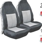 2 Pce Front Seat Cover Set Black/Grey FED.EXP60F-Per Set