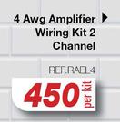 4Awg Amplifier Wiring Kit 2 Channel REF.RAEL4-Per Kit