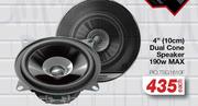 Pioneer 4"(10cm) Dual Cone Speaker 190W Max PIO.TSG1610F-Each
