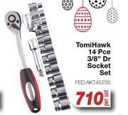 TomiHawk 14Pce 3/8" Dr Socket Set FED.AKT45235-Per Set