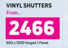 Decorland Vinyl Shutters 600 x 600 Hinged 1 Panel-Each