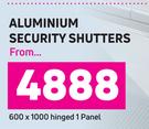 Decorland Aluminium Security Shutter 600 x 1000 Hinged 1 Panel-Each