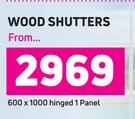 Decorland Wood Shutter 600 x 1000 Hinged 1 Panel-Each