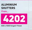Decorland Aluminium Shutter 600 x 1000 Hinged 1 Panel-Each